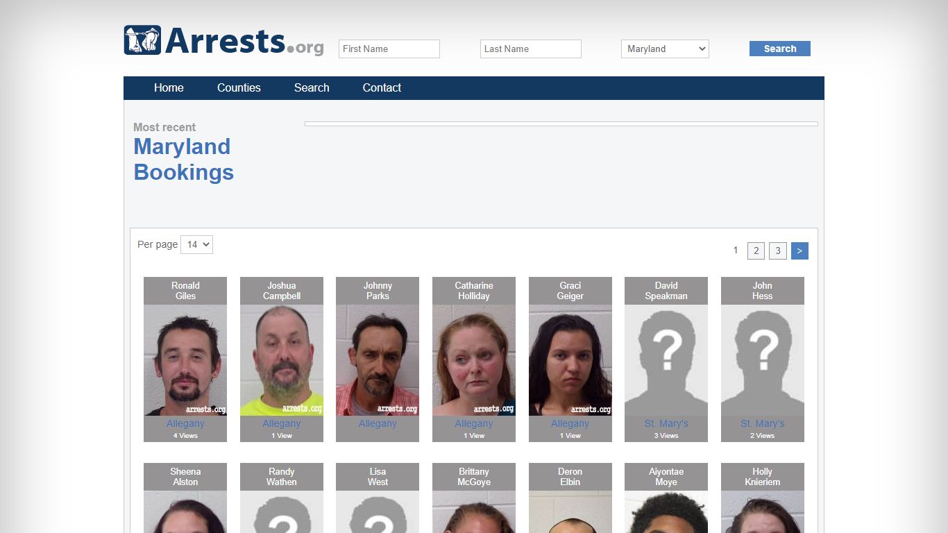 Maryland Arrests and Inmate Search