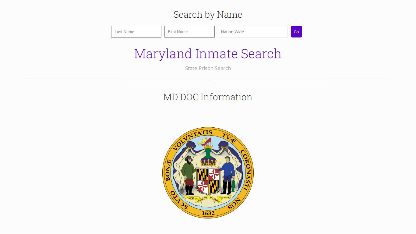 Maryland Inmate Search - Inmates Plus