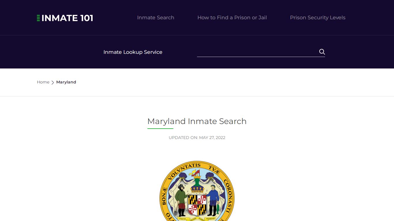 Maryland Inmate Search – Maryland Department of Public ...